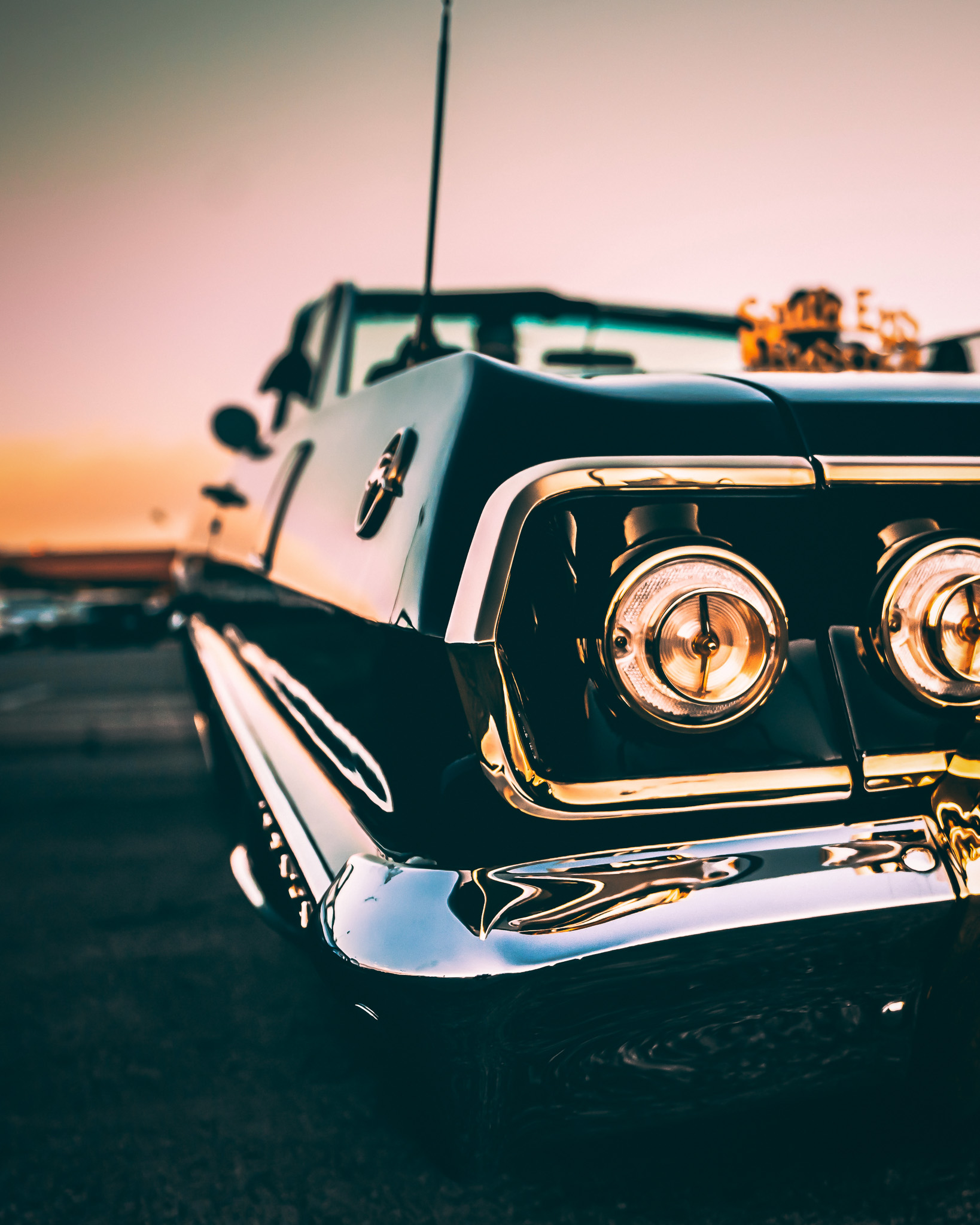 Golden Hour Headlight Detail